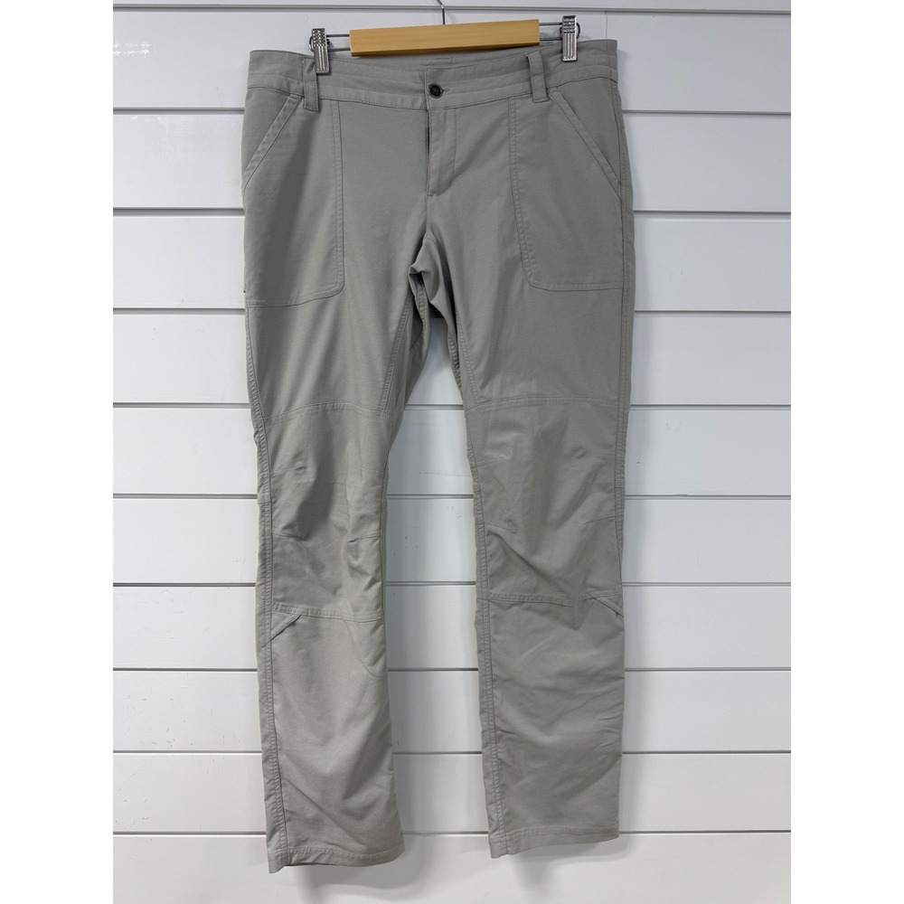 Columbia Light Gray Hiking Utility Pants Womens 12 Long Articulated Knee